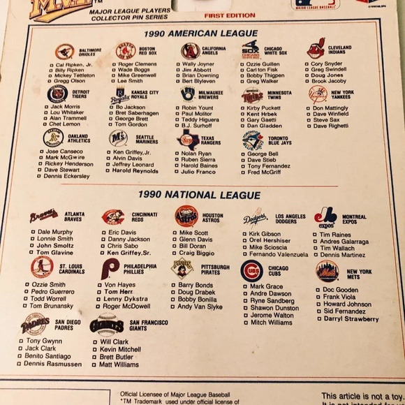 1990 MLB  MVP Major League Players Collector Pin Series Jose Canseco - Picture 15 of 16
